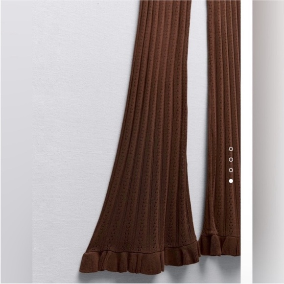 Zara knit set in brown, top and bottom NWT - Picture 5 of 6